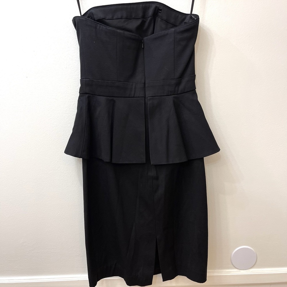 White House Black Market Strapless Cocktail Dress With Peplum Size 00 - Picture 4 of 7